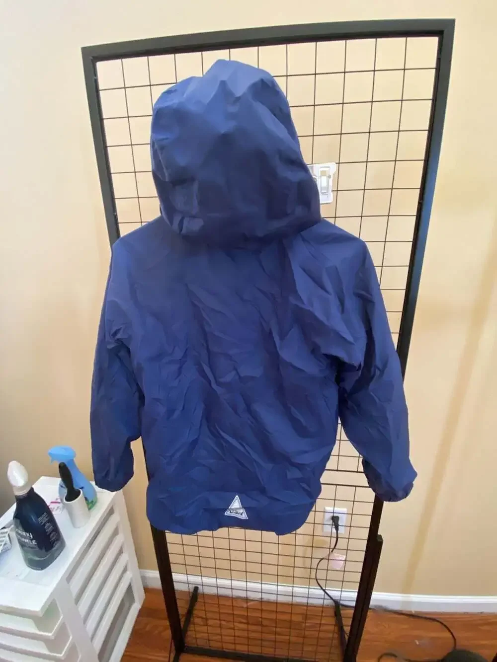 L.L. Bean Kids Navy Blue Full-Zip Hooded Windbreaker Jacket Size 10